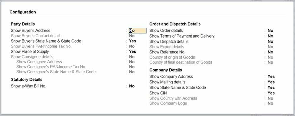 print optimise configuration