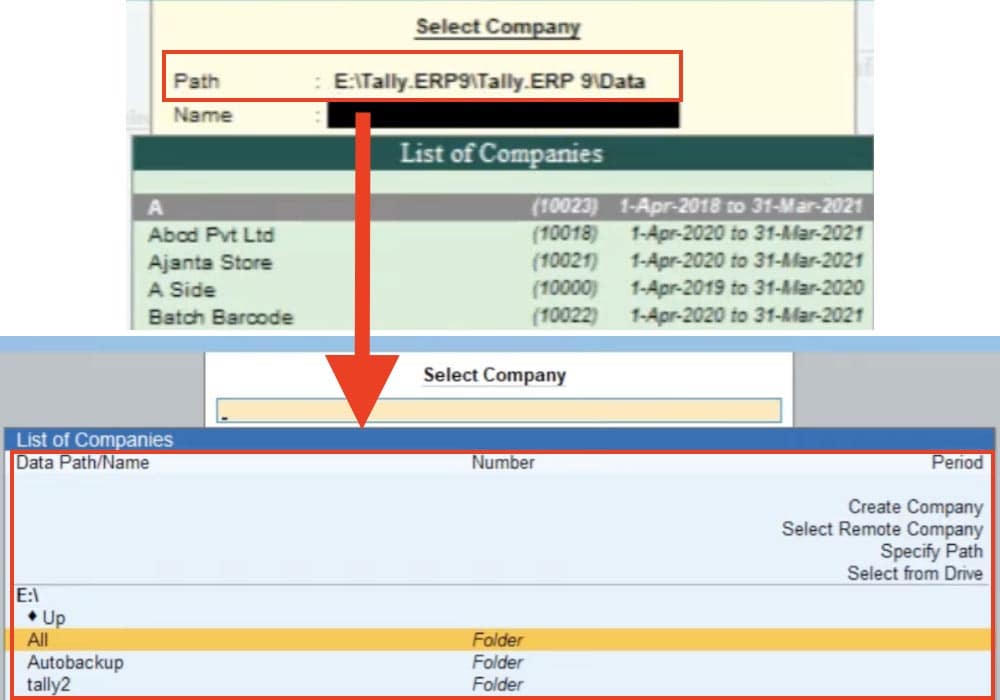 select company browse feature